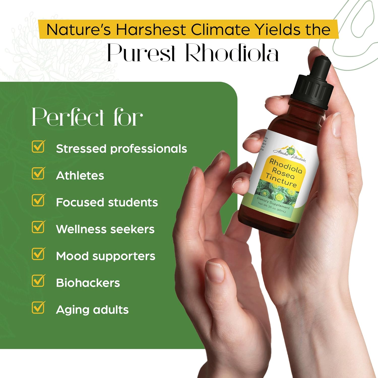 Alaska Rhodiola® Tincture – 2 oz Bottle