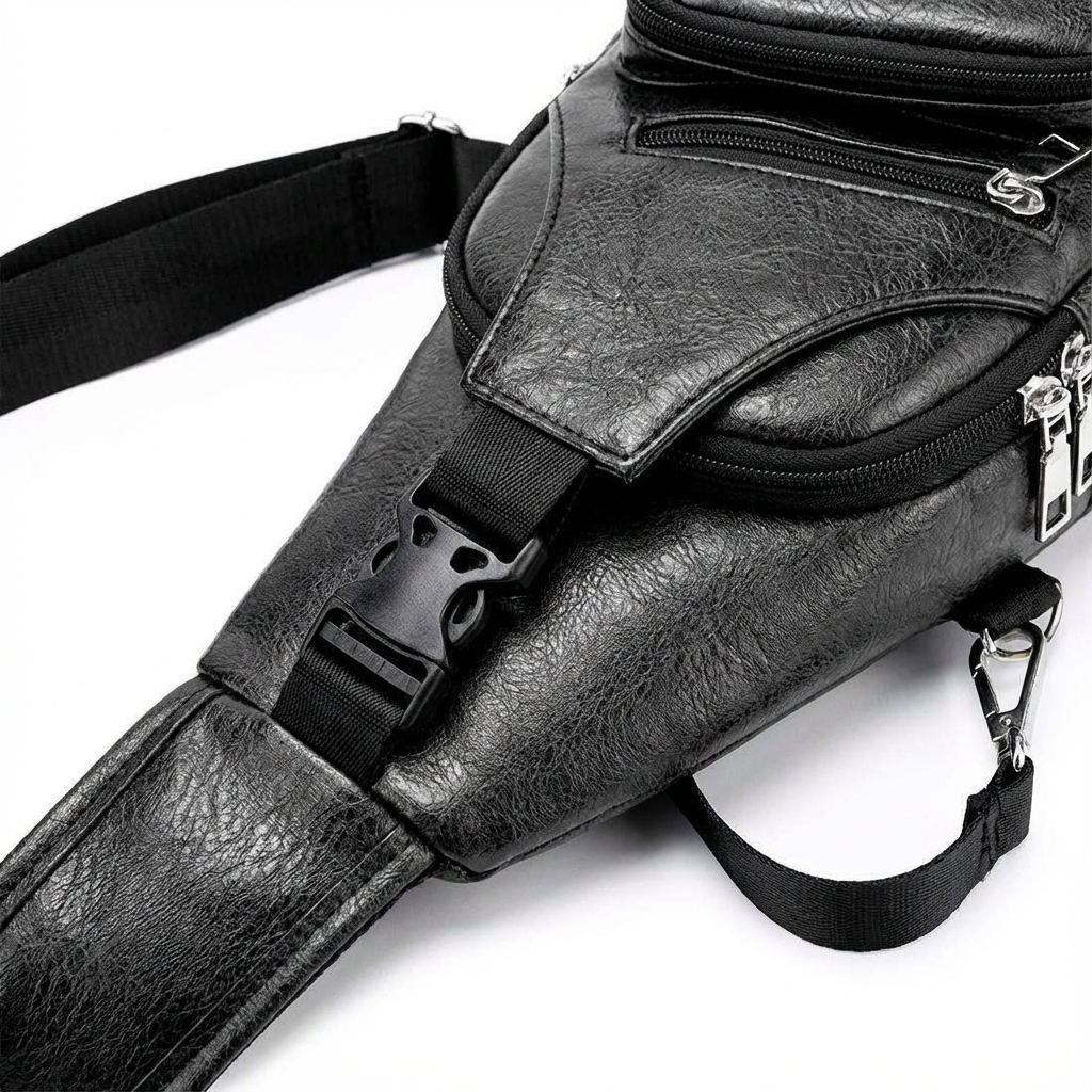 Men's Vegan Leather Sling Bag – Urban Commuter Carry