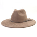 Vegan Suede Wide Brim Western Hat Blank - Coffee
