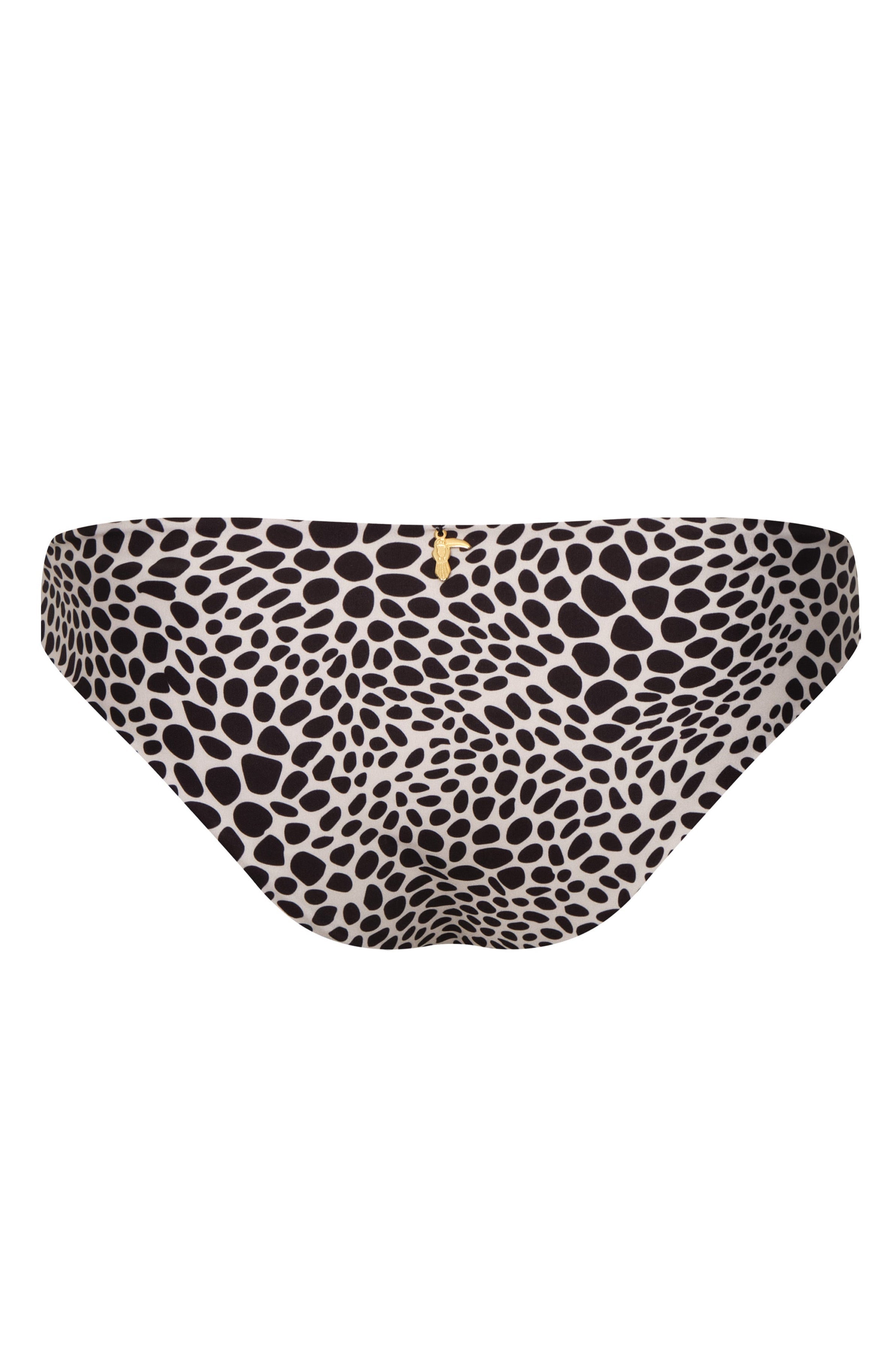 Sunset Waves Bottom / Ivory & Black Animal Print