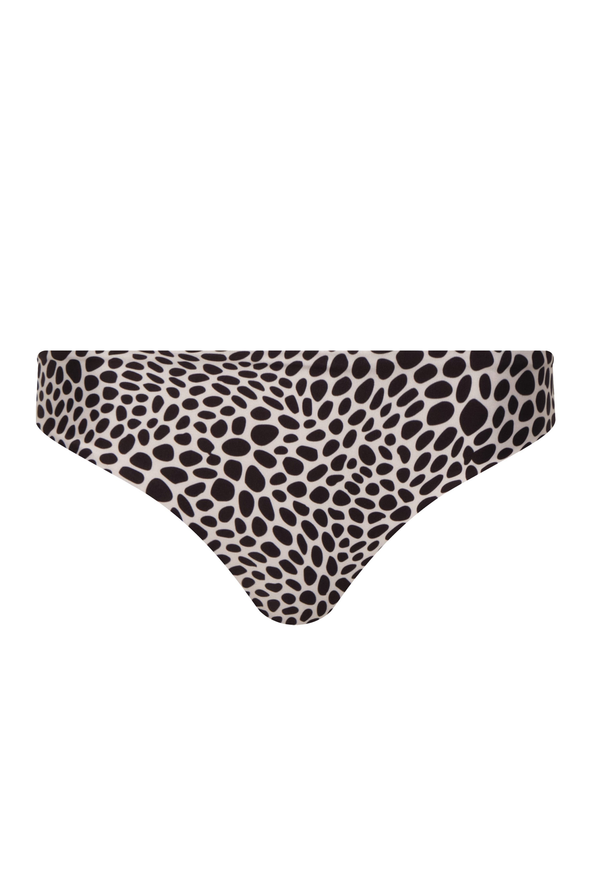Sunset Waves Bottom / Ivory & Black Animal Print