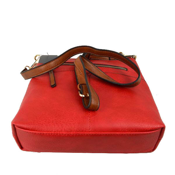 Women's Kaylee Soft PU Vegan Leather 2 in 1 Tote Crossbody Bag
