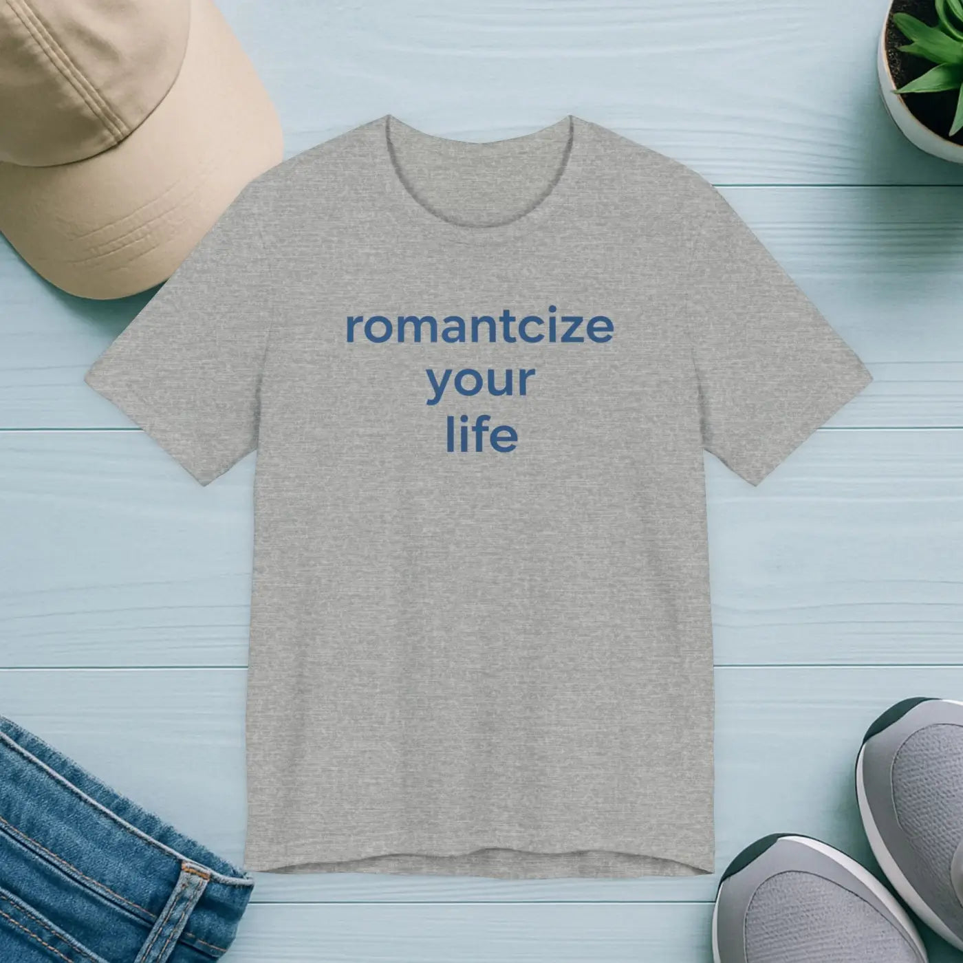DipaliZ Slogans Tee Bold Blue Organic Cotton Winter