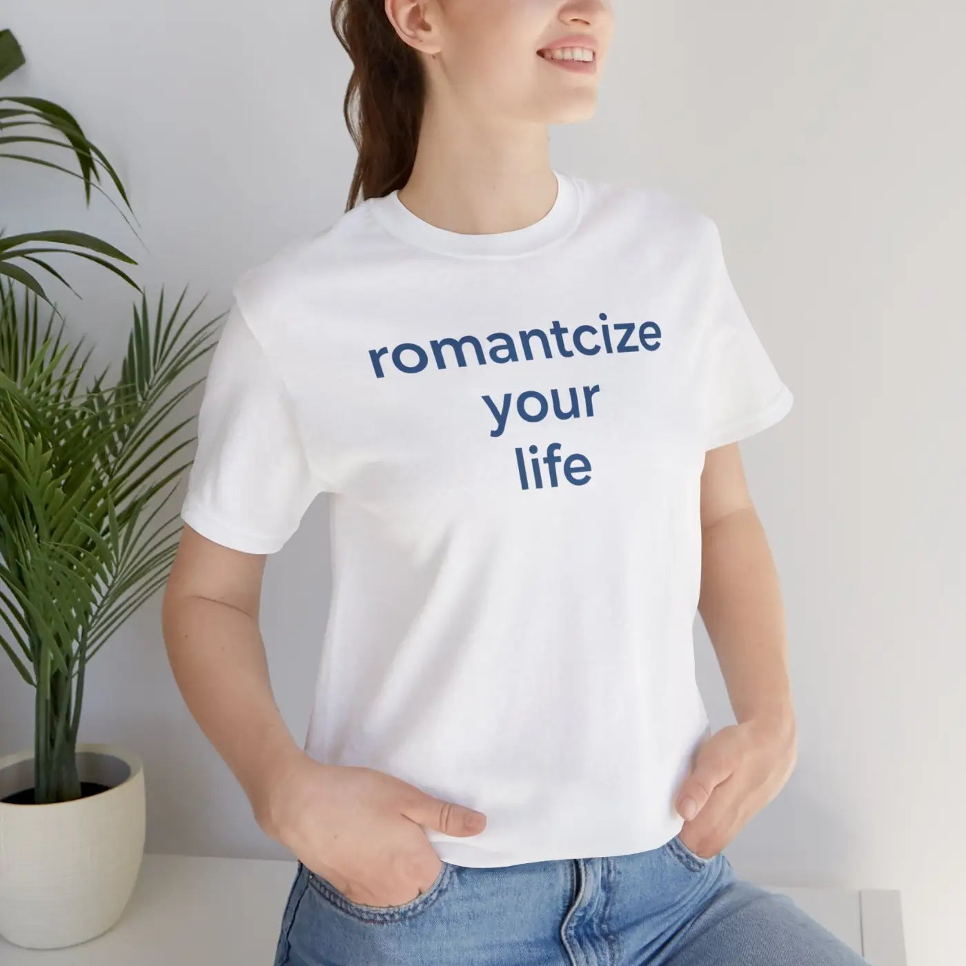 DipaliZ Slogans Tee Bold Blue Organic Cotton Winter