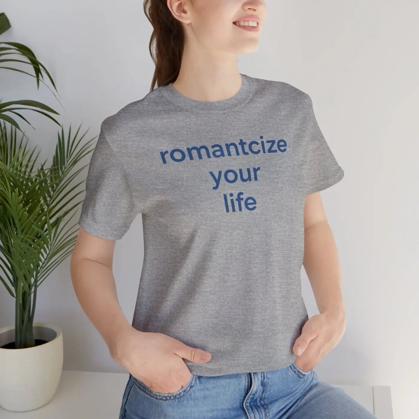 DipaliZ Slogans Tee Bold Blue Organic Cotton Winter