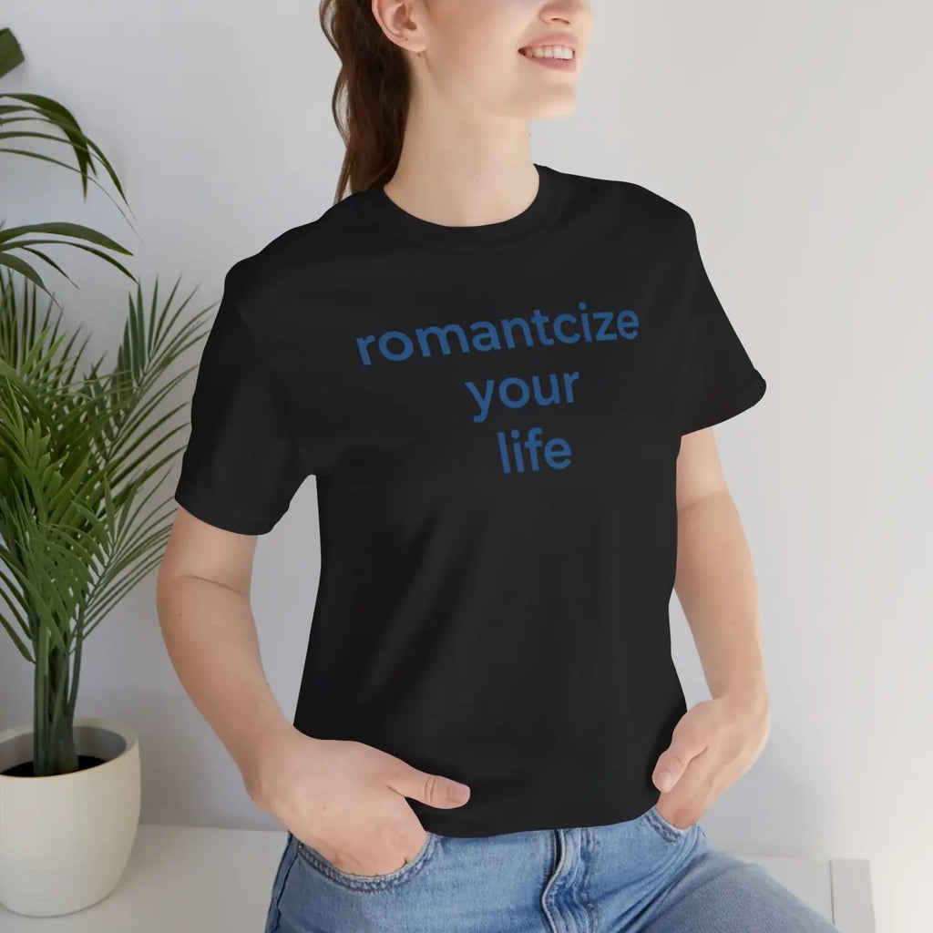 DipaliZ Slogans Tee Bold Blue Organic Cotton Winter