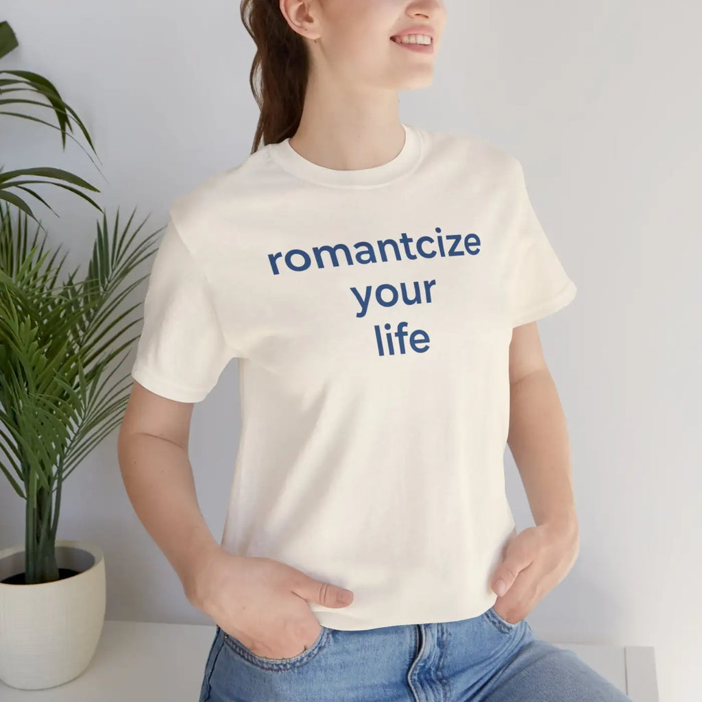 DipaliZ Slogans Tee Bold Blue Organic Cotton Winter