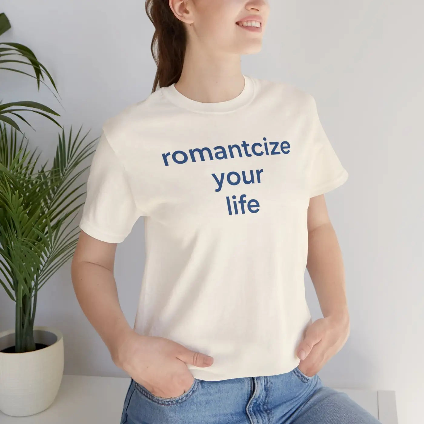DipaliZ Slogans Tee Bold Blue Organic Cotton Winter
